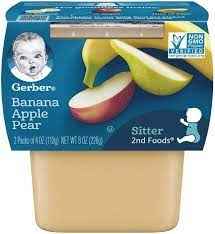 GERBER APPLE BANANA APPLE PEAR 2ND FOOD