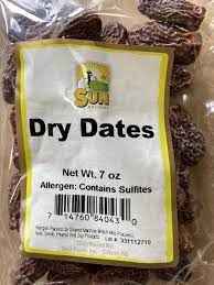 SUN DRY DATES