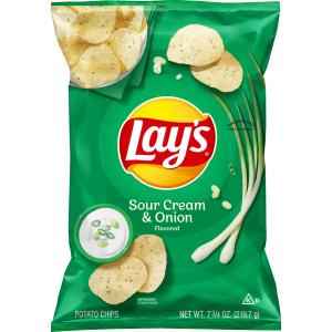 LAYS SOUR CREAM And ONION POTATO CHIPS