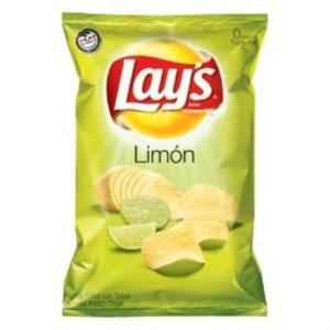 LAYS LEMON FLAVORED POTATO CHIPS 