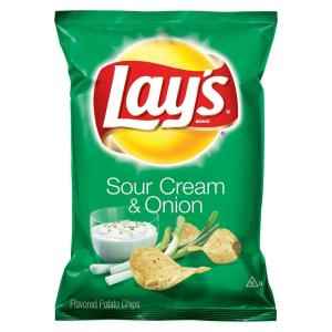 LAYS SOUR CREAM And ONION POTATO CHIPS
