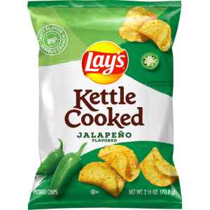 LAYS KETTLE COOKED POTATO CHIPS JALAPENO 