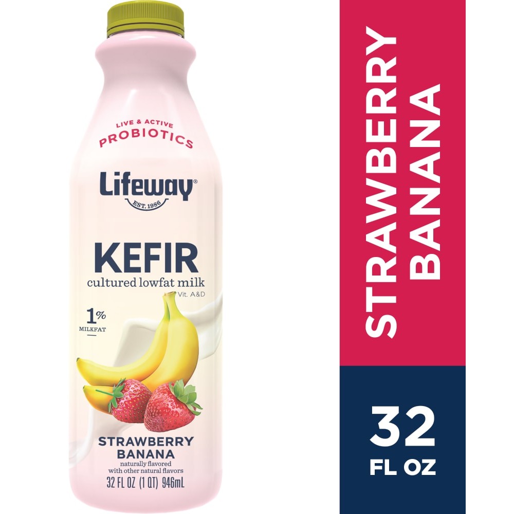 LIFEWAY BANANA STRAWBERRY KEFR 8 FLOZ