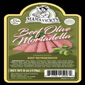 MAMA VICKYS HALAL MORTADELLA WITH OLIVE 