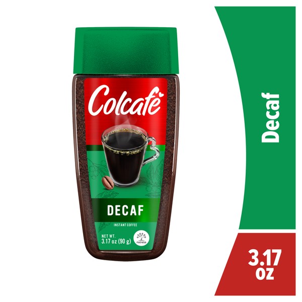 COLCAFE DECAFFEINATED INSTANT COFFEE     3.17 OZ
