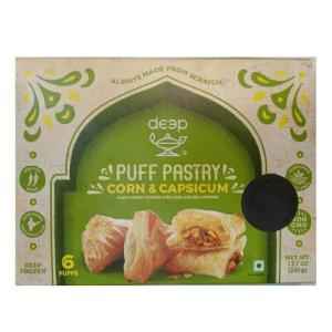 Deep Corn And Capsicum Puff