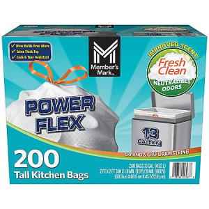Member Mark 13Gallon Kitchen Trash Bags Case