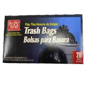 Red And White Trash Bag