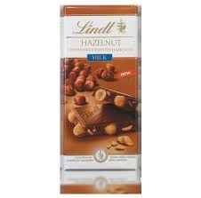 LINDT MILK CHOC WHOLE HAZELNUT