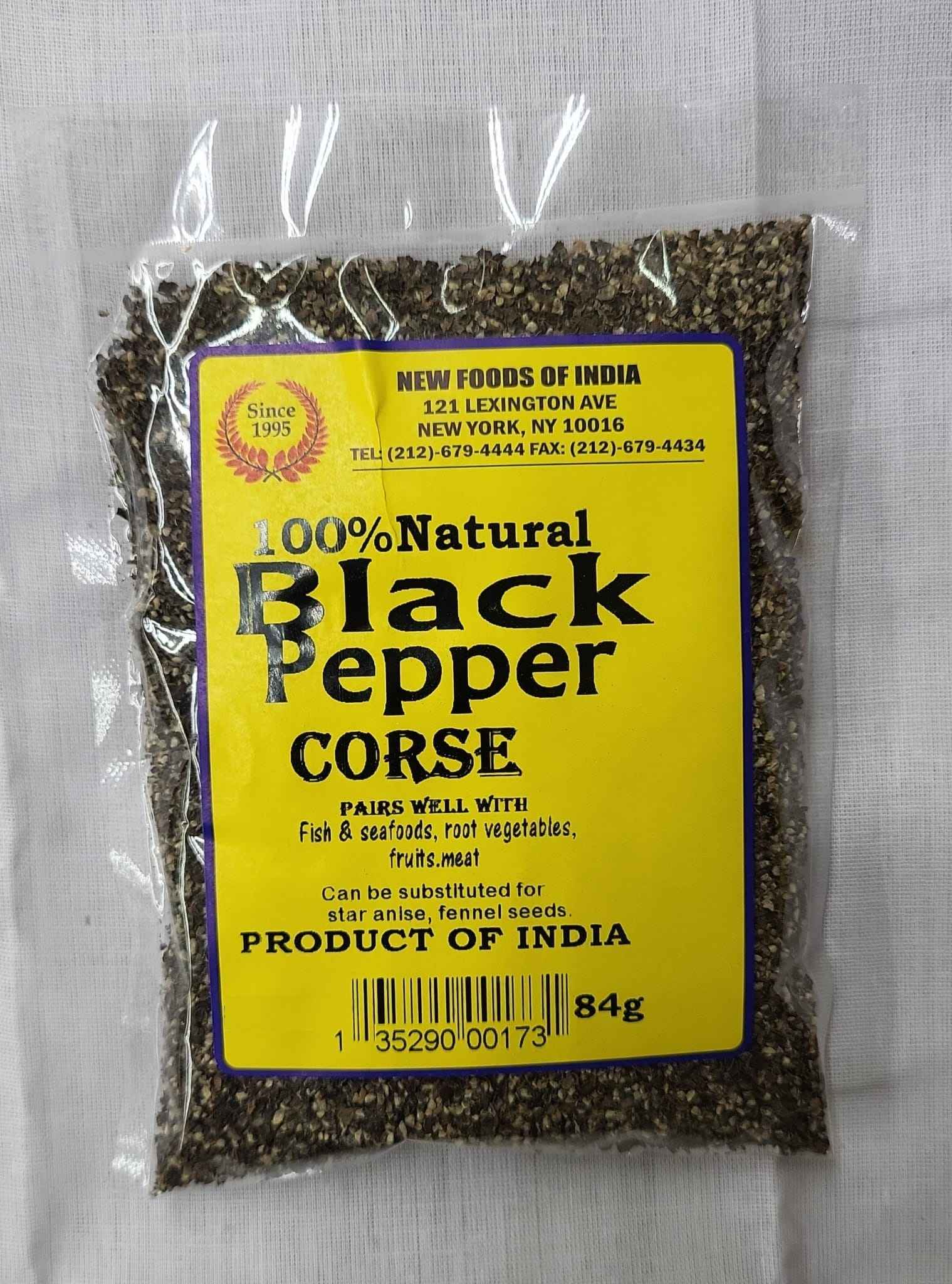 Natural Black Pepper Corse