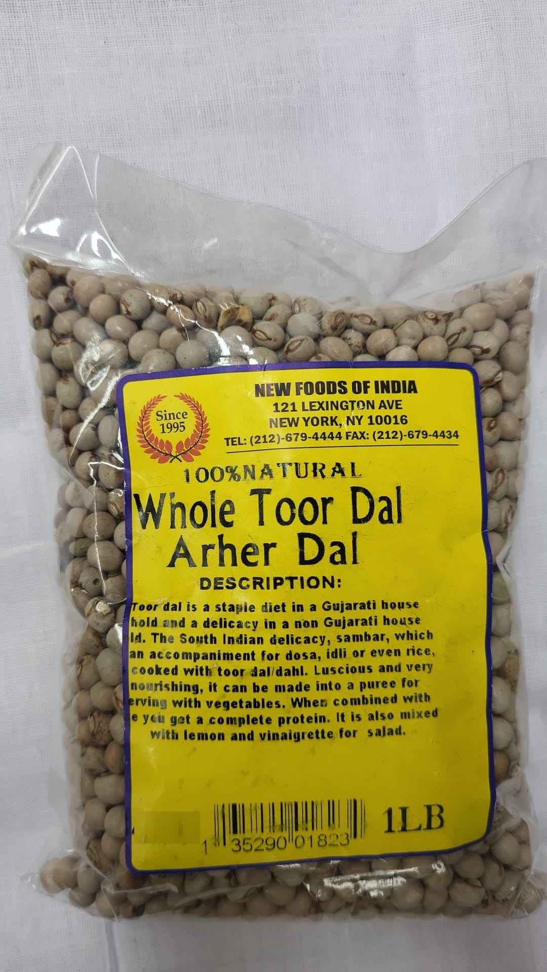 Whole Toor Dal Arher Dal