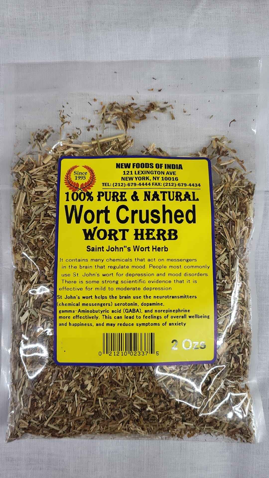 Pure And Natural Wort Crushed Herb