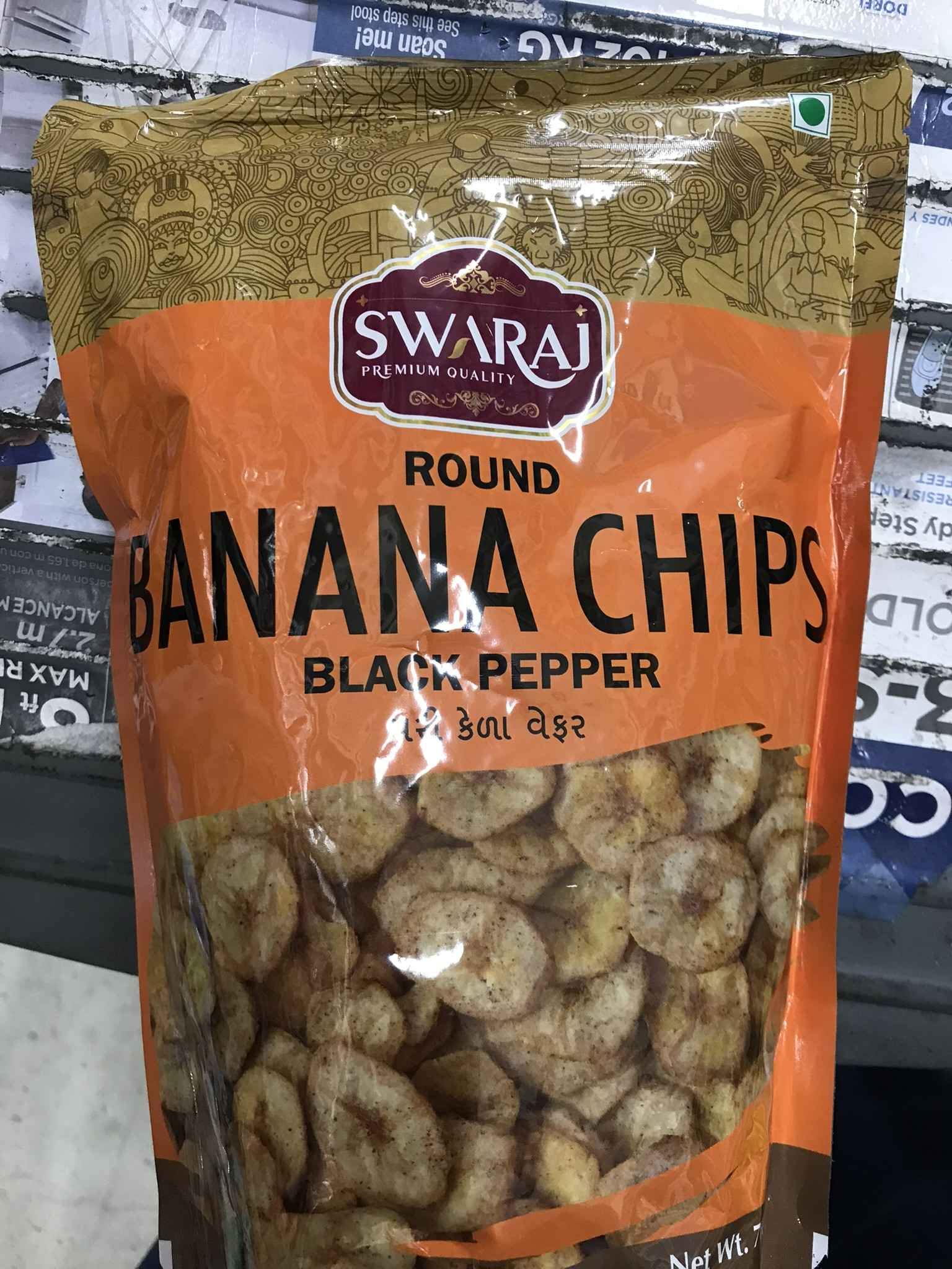 SWARAJ BANANA CHIPS ROUND BLACK PEPPER