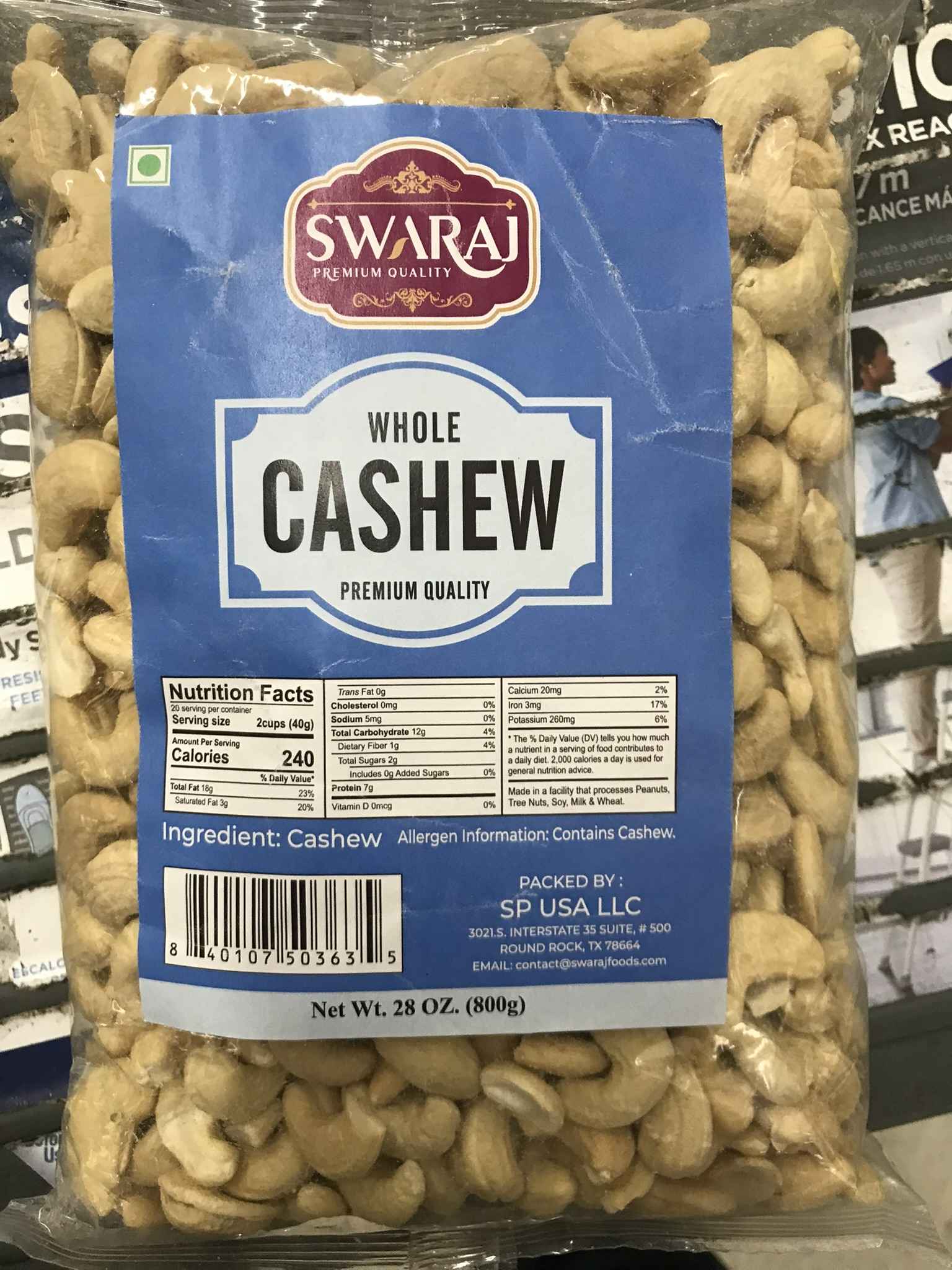SWARAJ CASHEW WHOLE