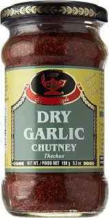 DEEP DRY GARLIC CHUTNEY IN JAR