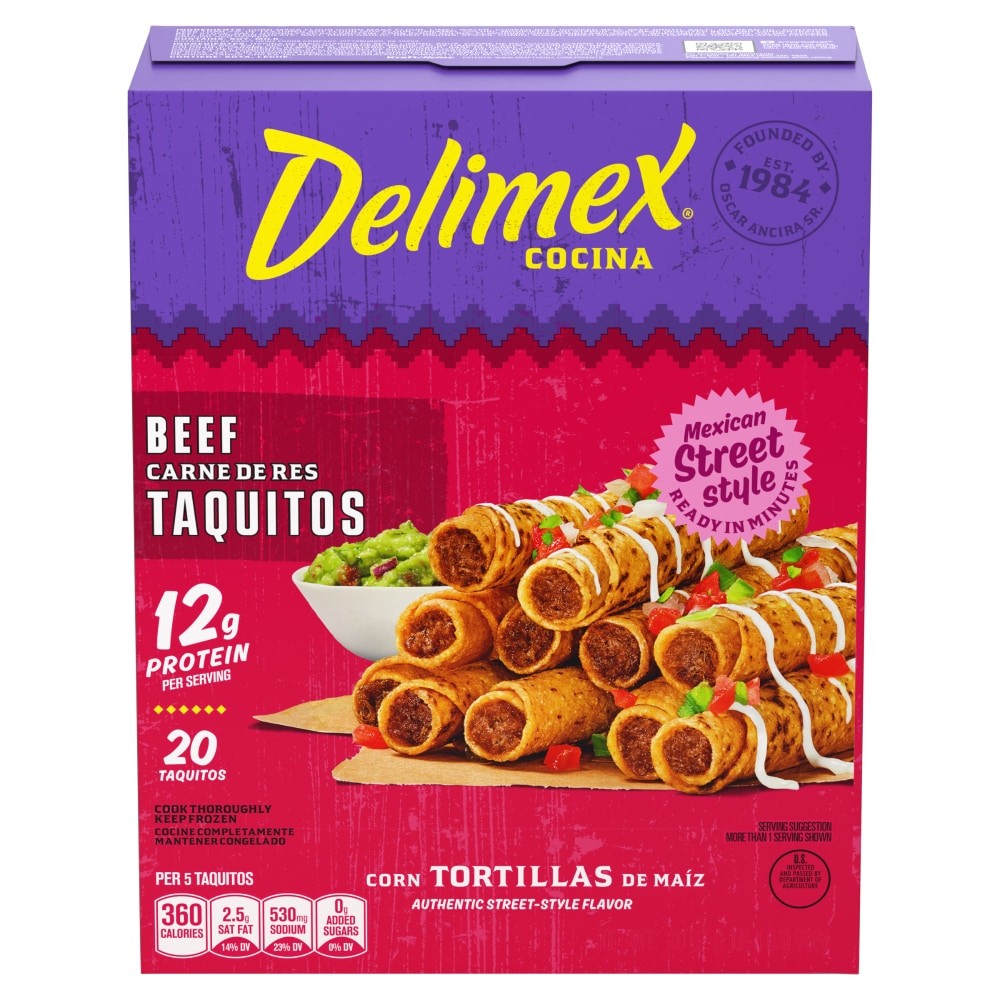 DELIMEX BEEF TAQUITOS                    1 OZ