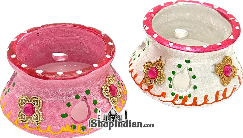 Cutting Matki Diyas (Various Colors)