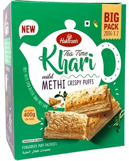 Haldiram's Tea Time Khari (Puff Pastry) Methi / Fenugreek