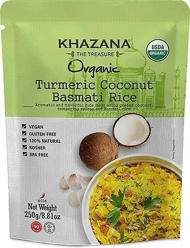 Khazana Organic Turmeric Coconut Basmati Rice (Ready To Eat)