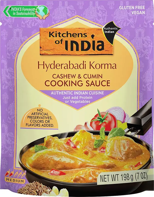 Kitchens Of India Hyderabadi Korma   Cashew & Cumin Cooking Sauce