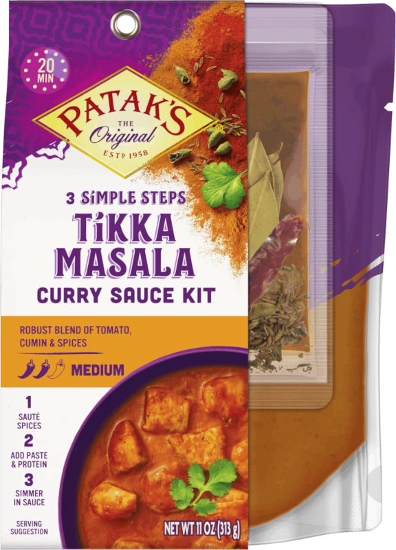Patak's Tikka Masala 3 Step Sauce Kit   Medium