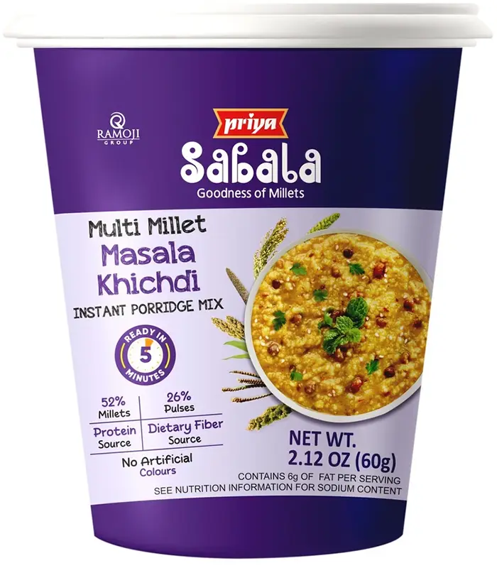 Priya Sabala Multi Millet Masala Khichdi Instant Cup