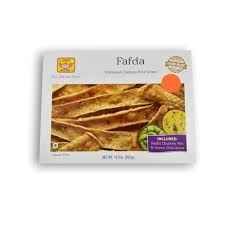 Deep Fafda With Chutney And Pickle   Gluten Free Chickpea Crisps