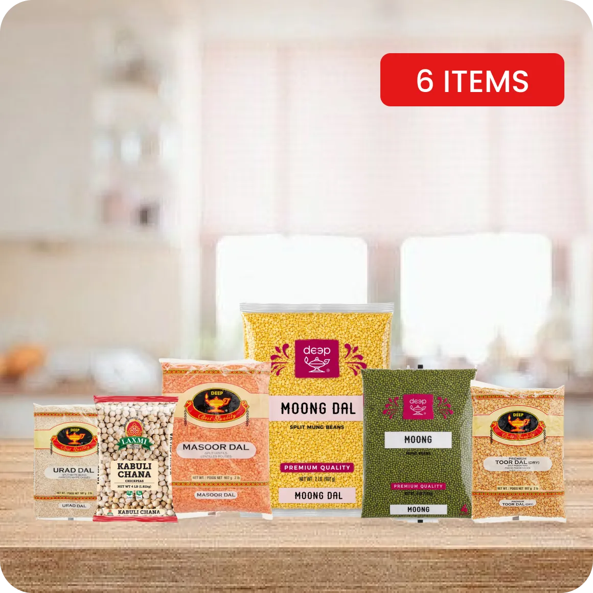 Dal And Pulse Power Kit Toor Moong Urad Chana 6 Pack