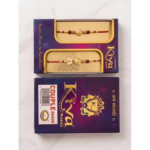 Multicolor Floral Couple Rakhi Set