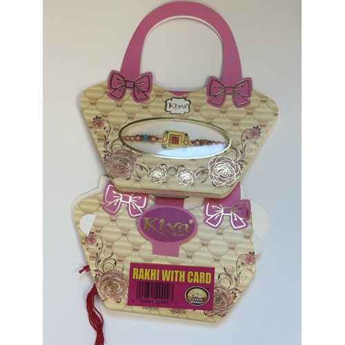 Multicolor Beaded Rakhi With Rakhi Card