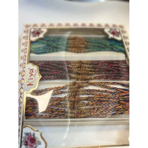Multicolor Braided Thread And Beaded Rakhi Set