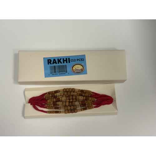 Multicolor Braided Beadwork Rakhi Set   12 PC