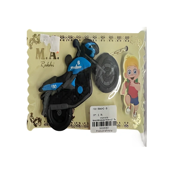 Blue And Black Bike Cartoon Rakhi For Kids