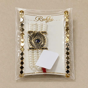 Pearl Beaded Rakhi For Brother