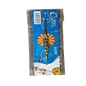 Colorful Floral Kundan Rakhi For Brother