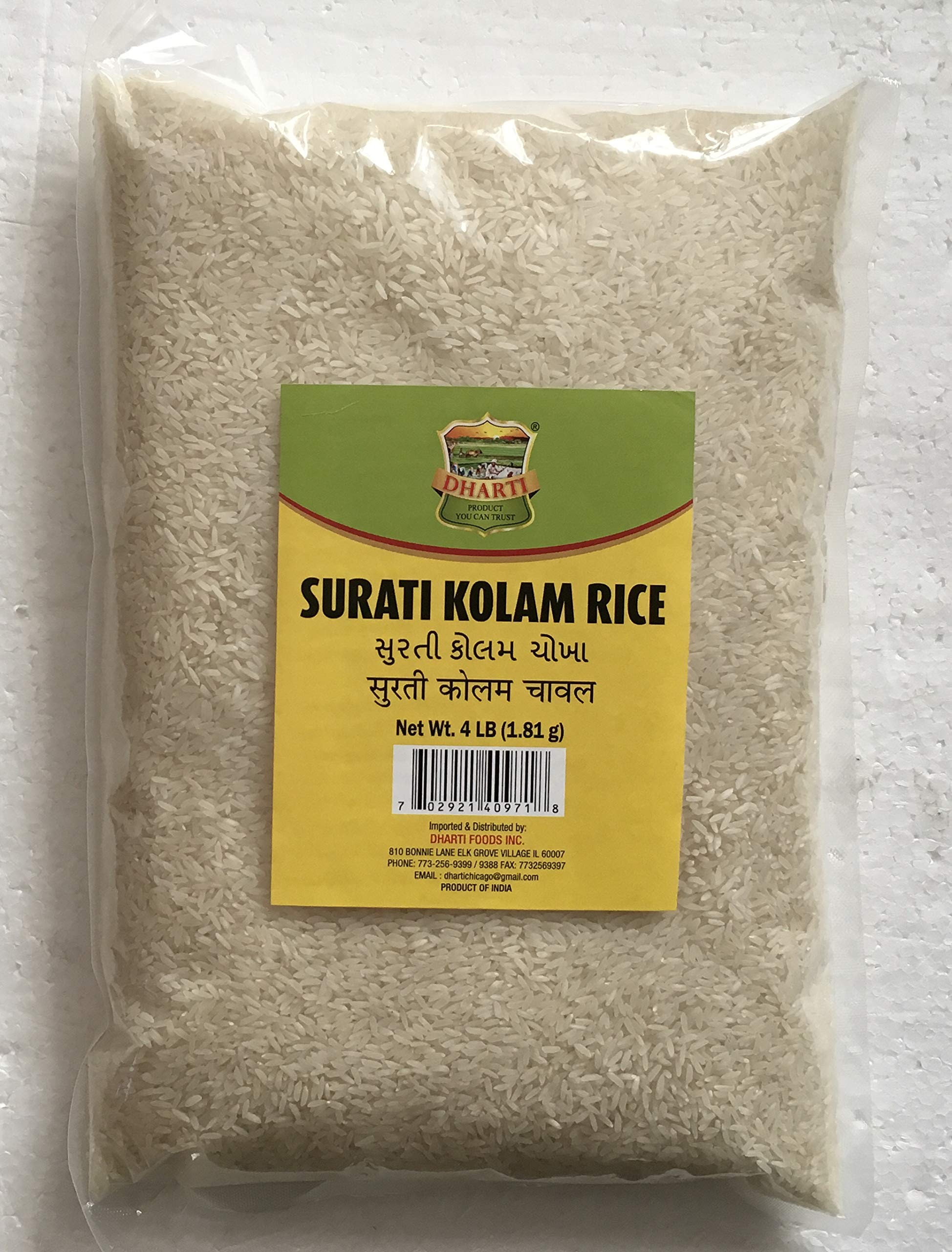 Dharti Surati Kolam Rice 4 LBS