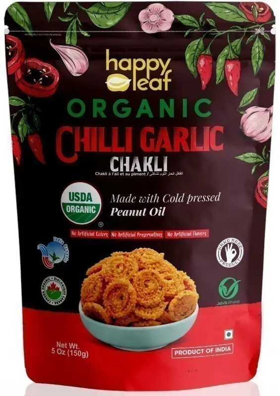 Happy Leaf Organic Chilli Garlic Chakli