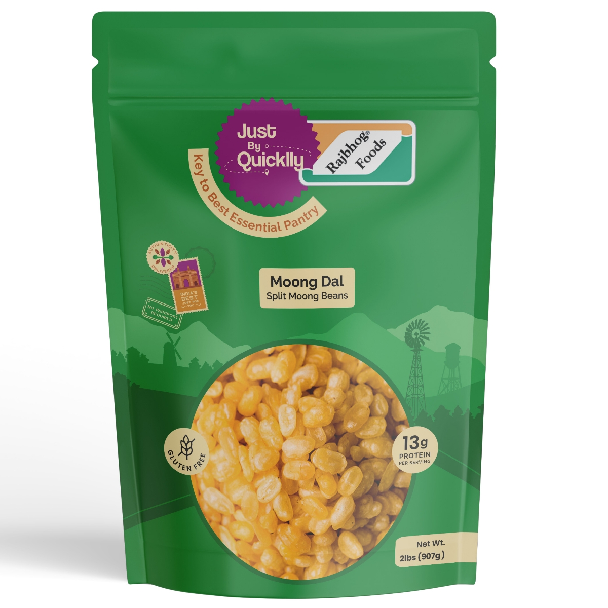 Just By Quicklly Moong Dal  2 LBS