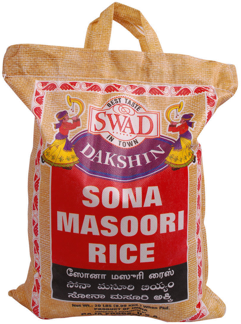 SWAD ORG DAKSHIN SONA MASOORI RICE 20 LB