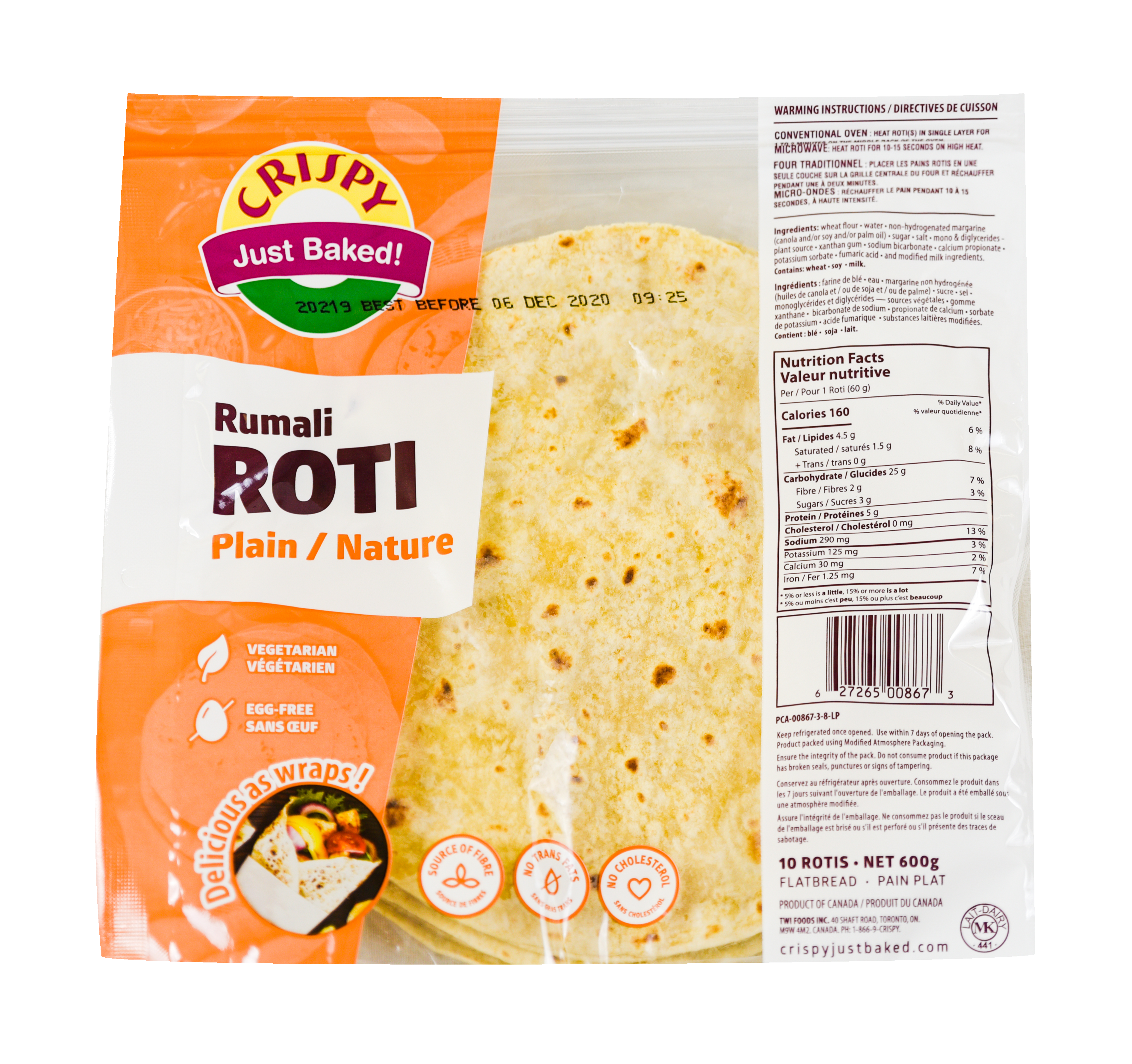 Crispy Rumali Roti Plain 1 LBS