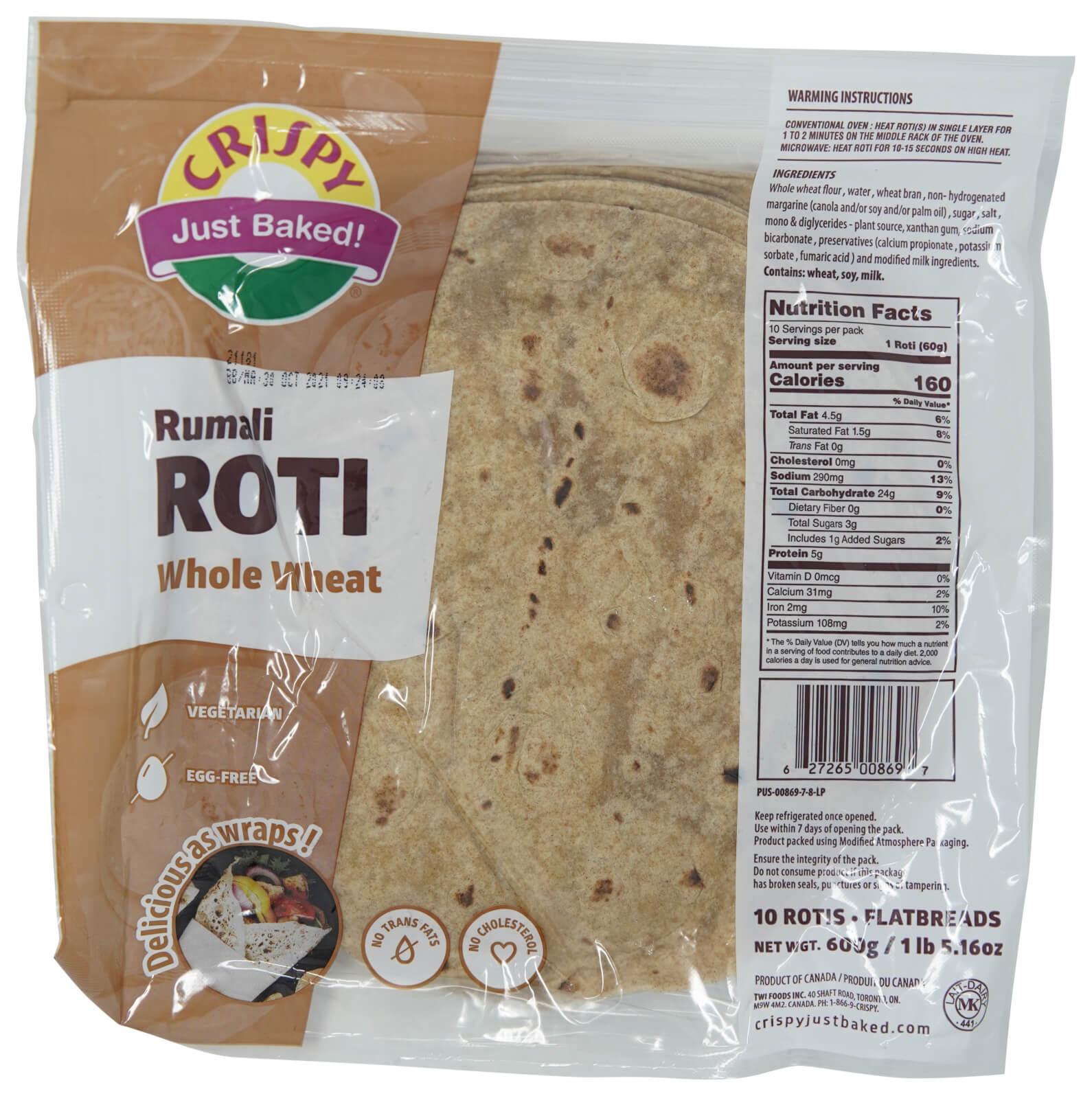 CRISPY WW RUMALI ROTI 600 GM