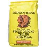 Indian Head: Old Fashioned Stone Ground Yellow Corn Meal 32 OZ
