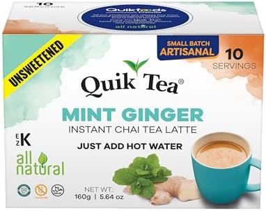 QUIK TEA MINT GINGER INSTANT CHAI TEA LATTE 160 GM