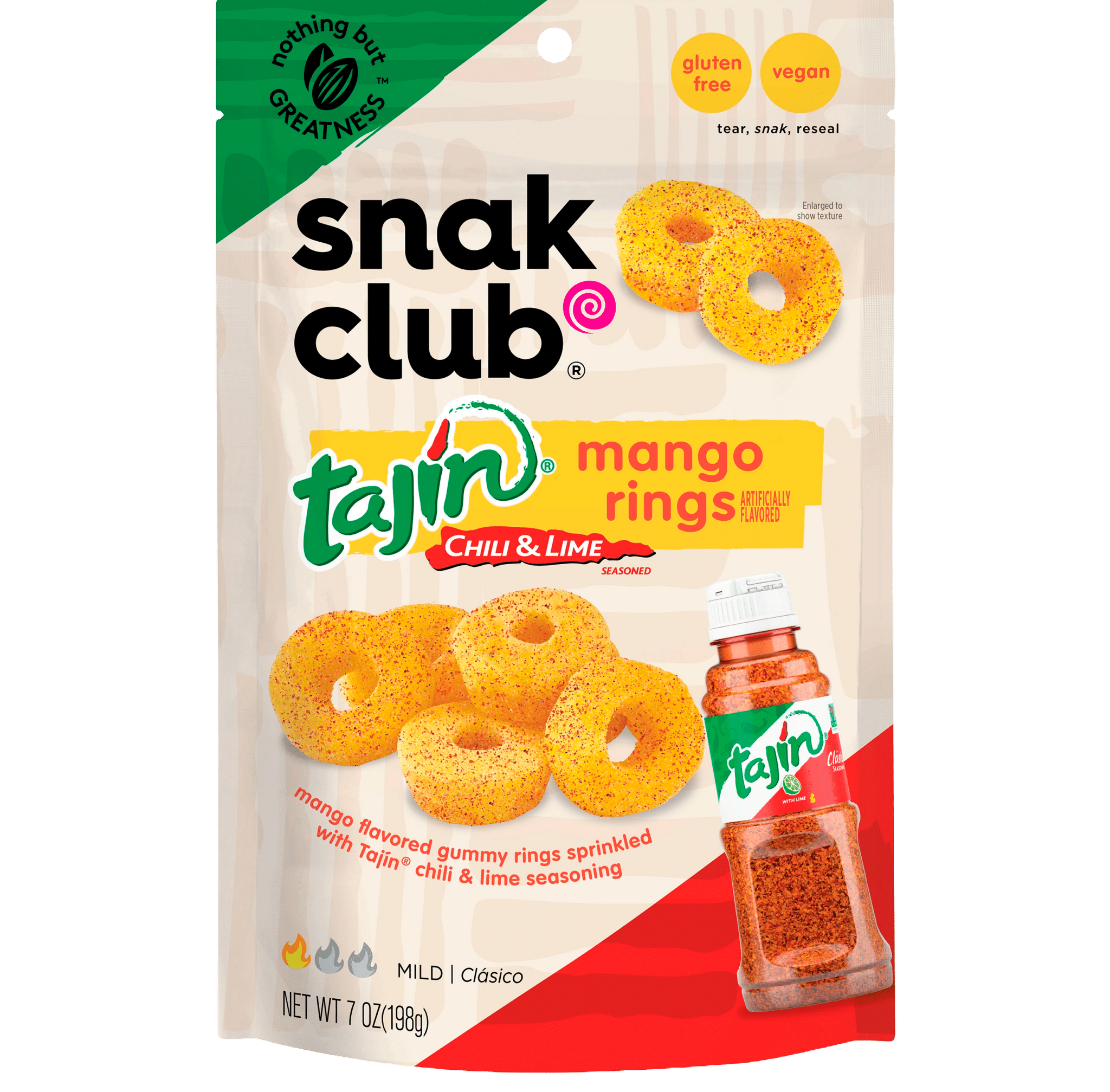 SNAK CLUB MANGO RINGS 64 GM