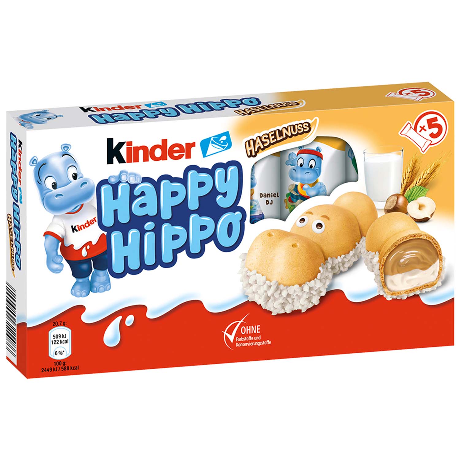 Kinder Happy Hippo Haselnuss   5 PCS