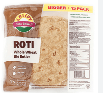 Crispy Whole Wheat Roti 15 Count
