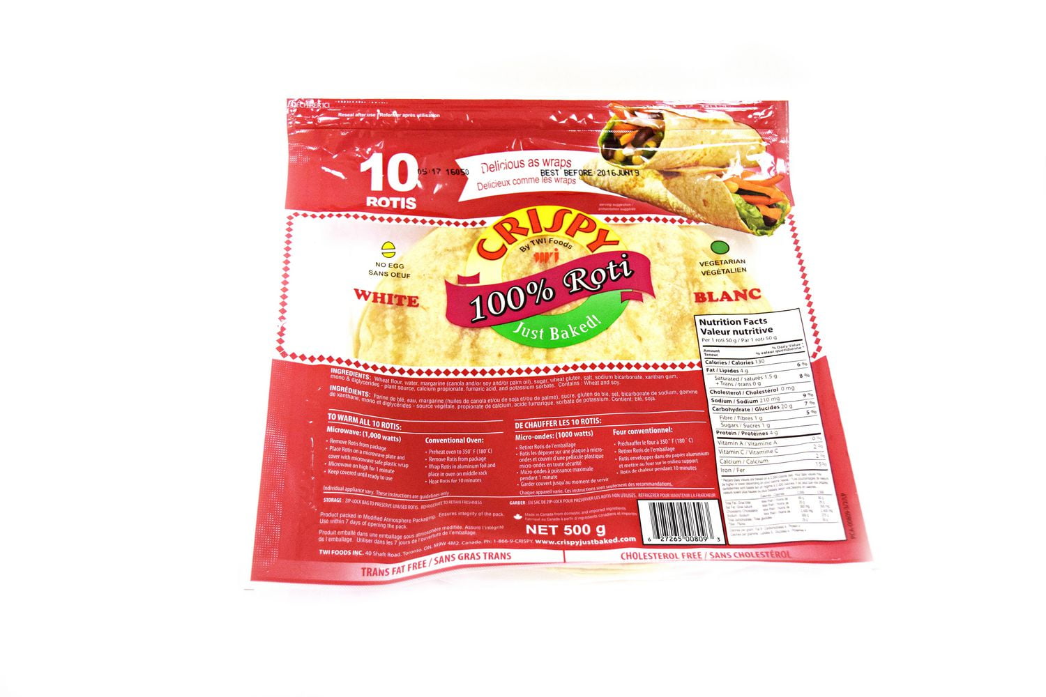 CRISPY ROTI/NAAN / PARATHA 500 GM