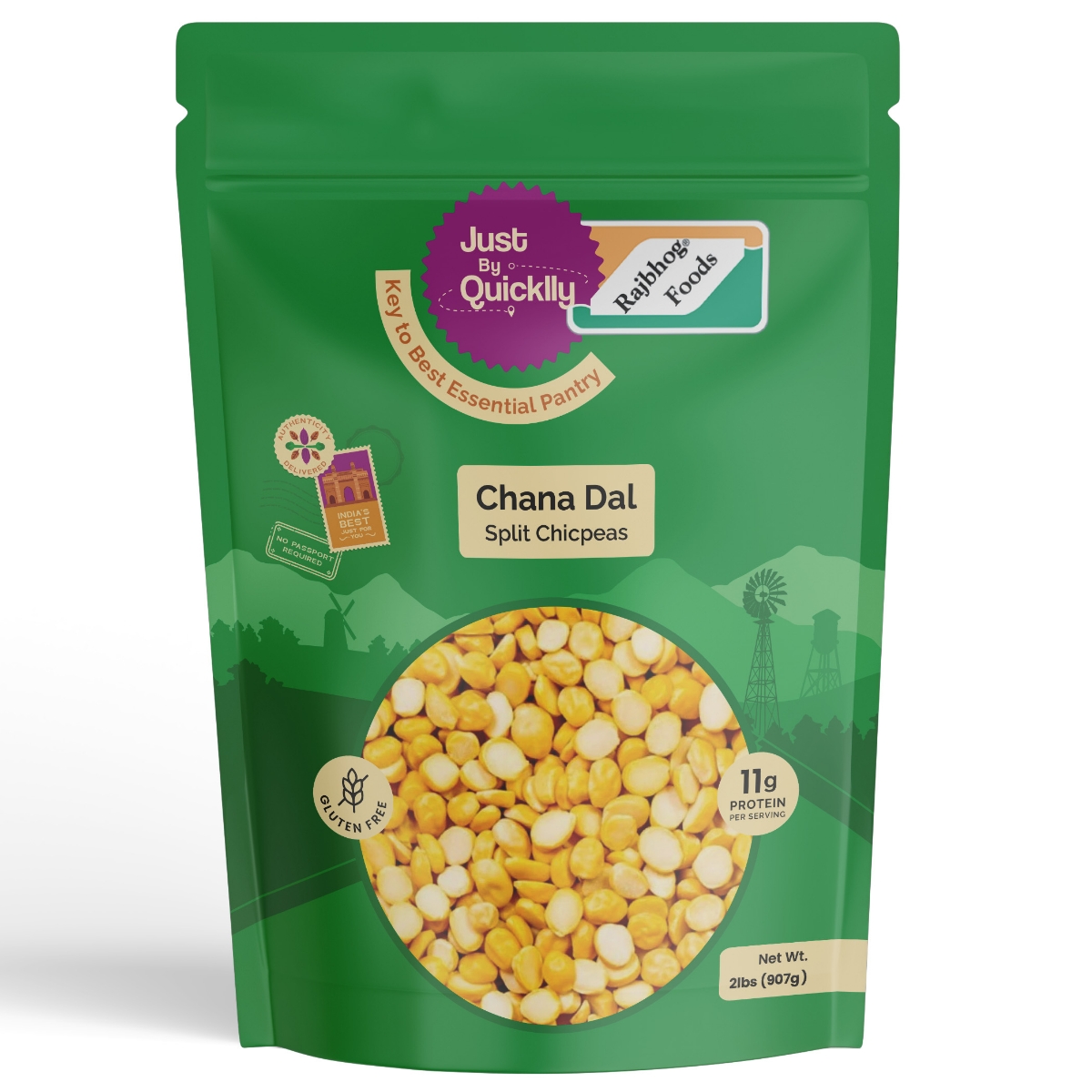 Just By Quicklly Chana Dal 2 LBS