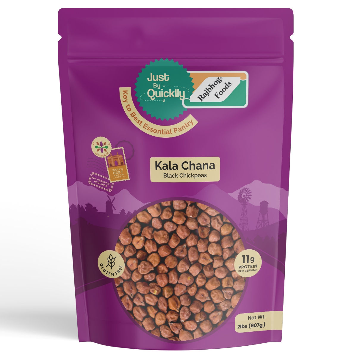 Just By Quicklly Kala Chana 2 LBS