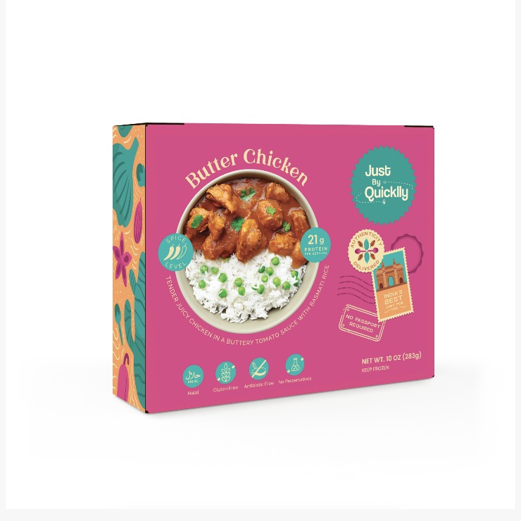 Just By Quicklly Butter Chicken With Basmati Peas Pilaf 10 OZ